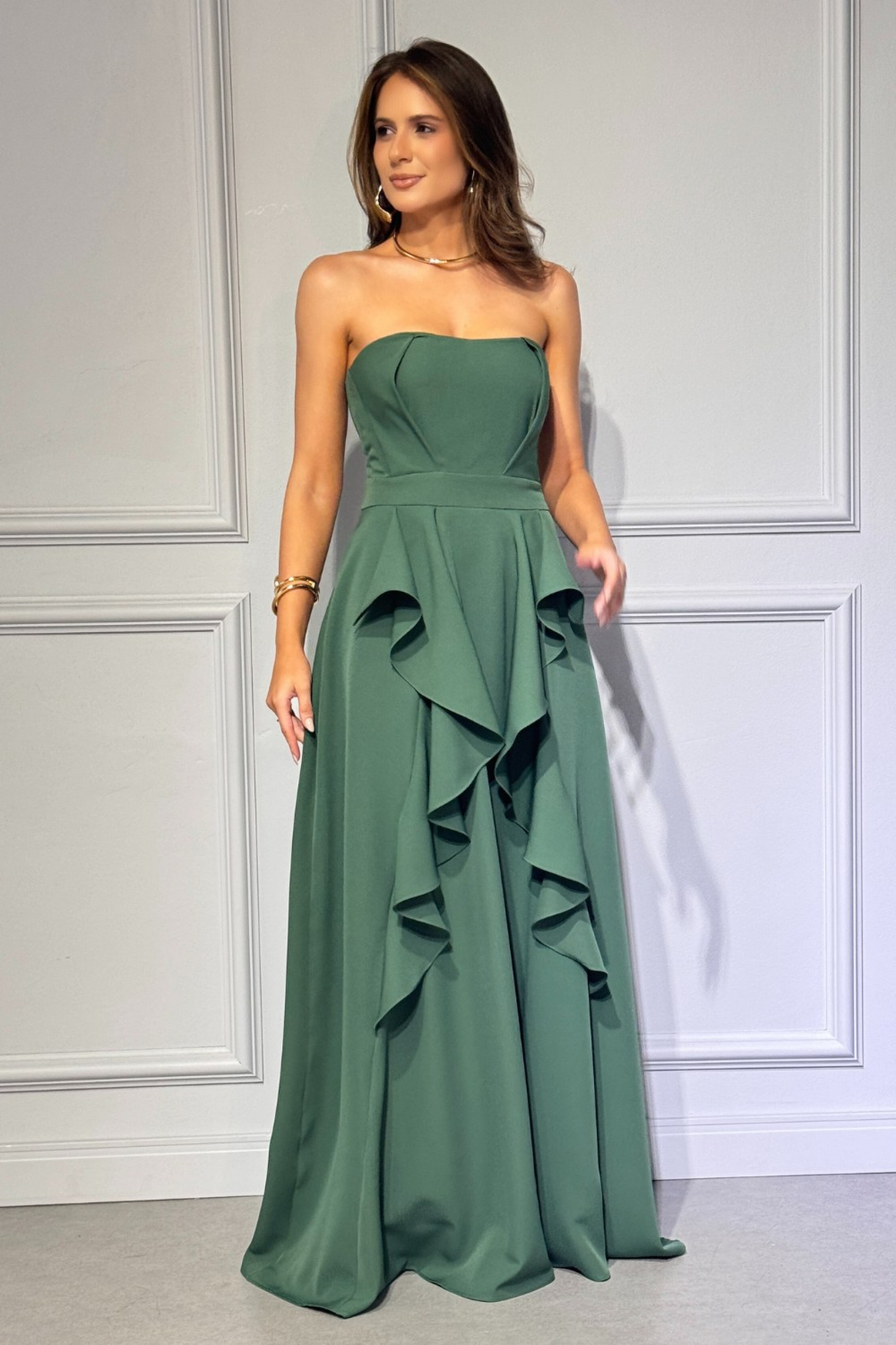 VESTIDO LONGO ALFAIATARIA