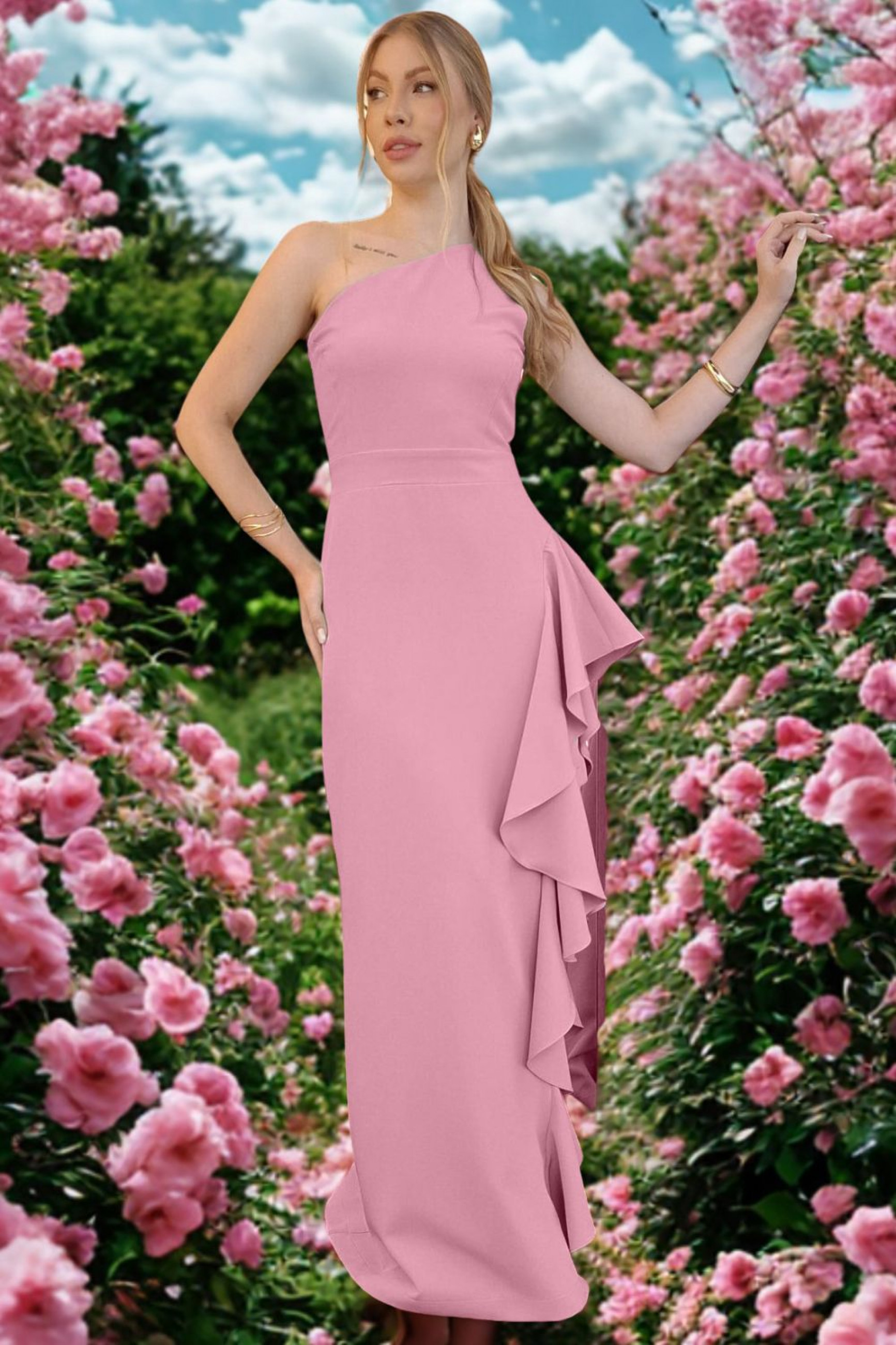 VESTIDO LONGO ALFAIATARIA