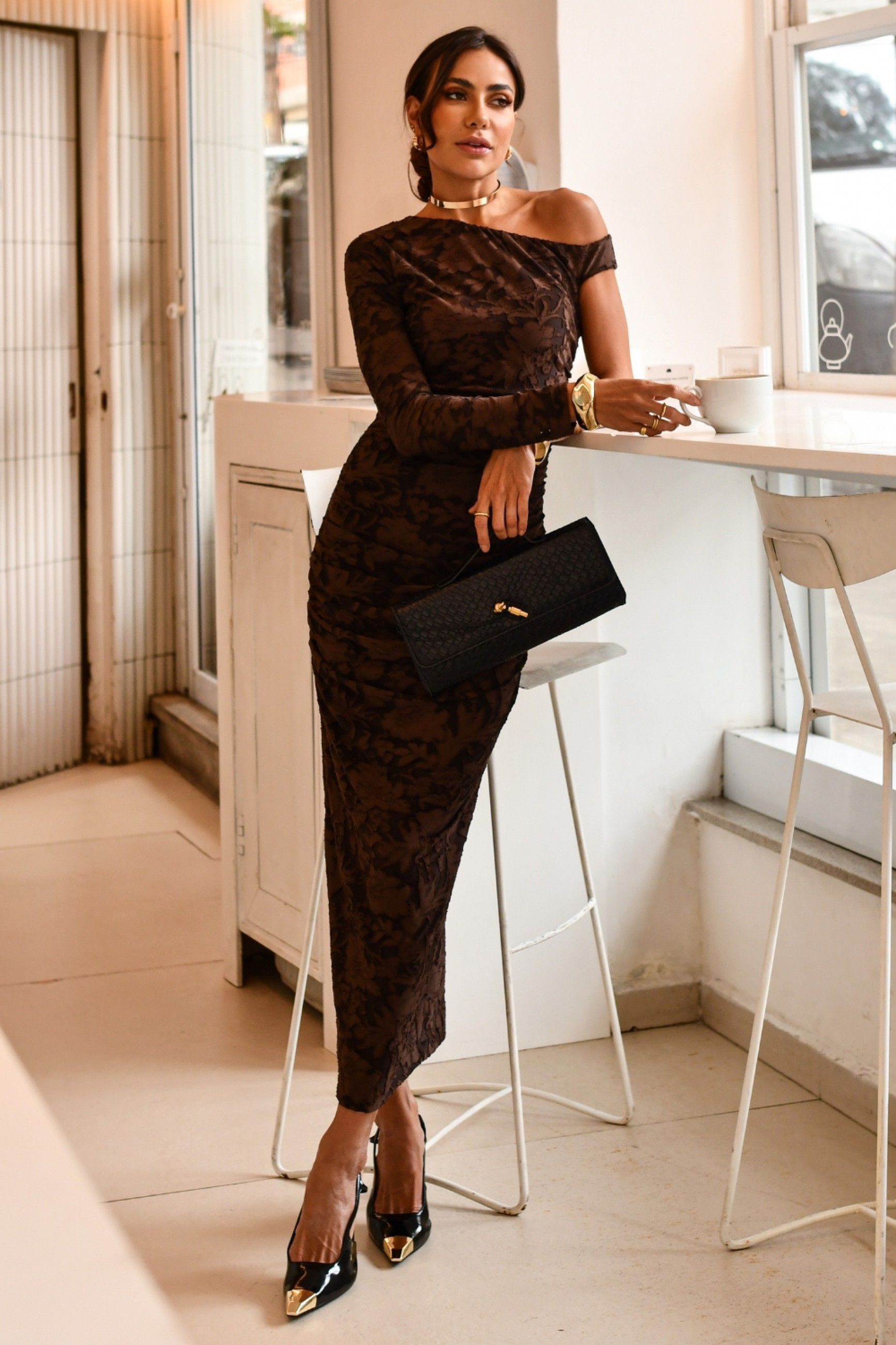 VESTIDO LONGUETE MALHA DEVORE