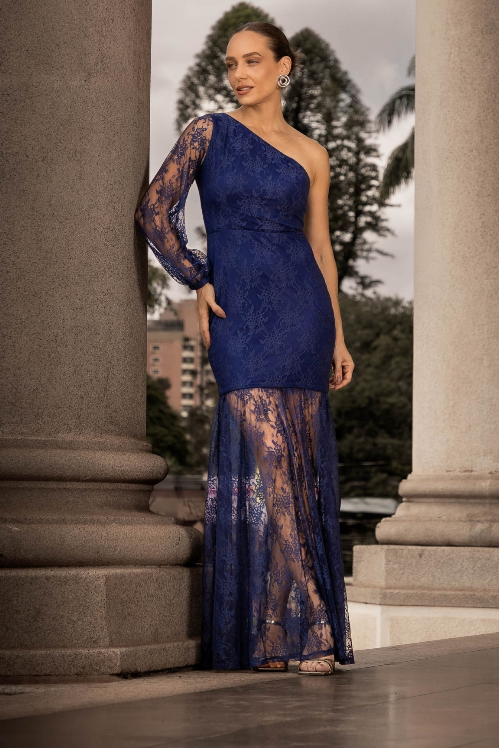 VESTIDO LONGO RENDA