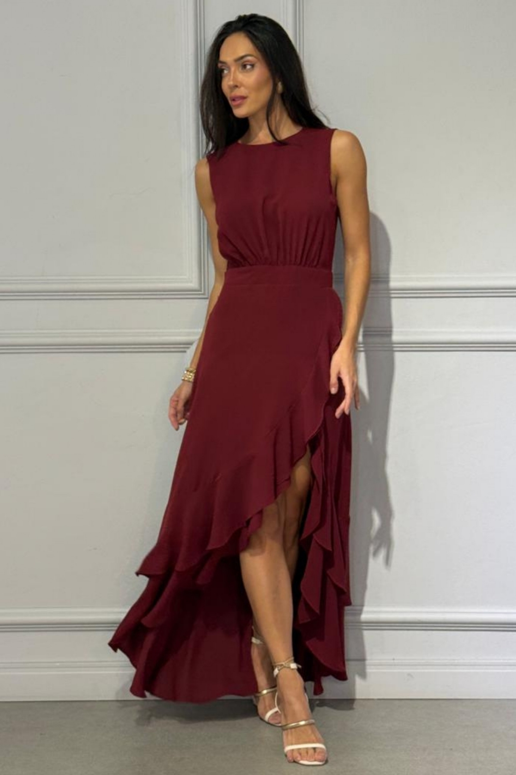 VESTIDO LONGUETE LIOCEL LISO 