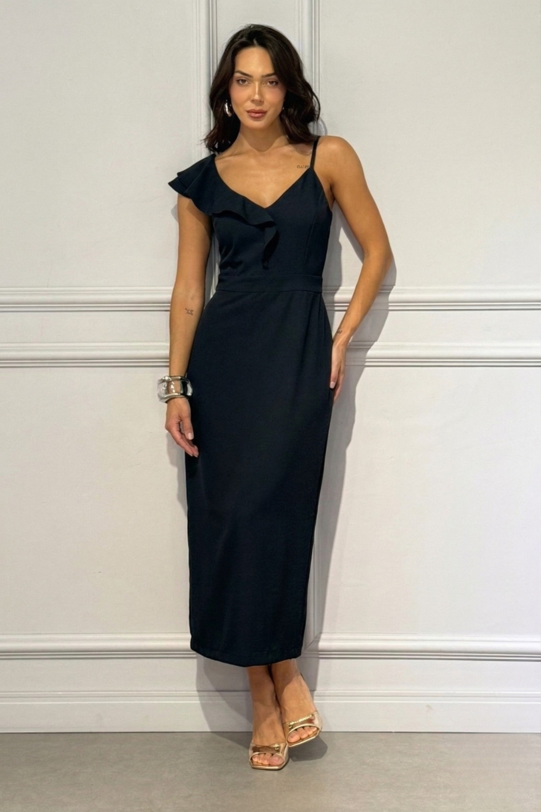 VESTIDO LONGUETE ALFAIATARIA EGITO