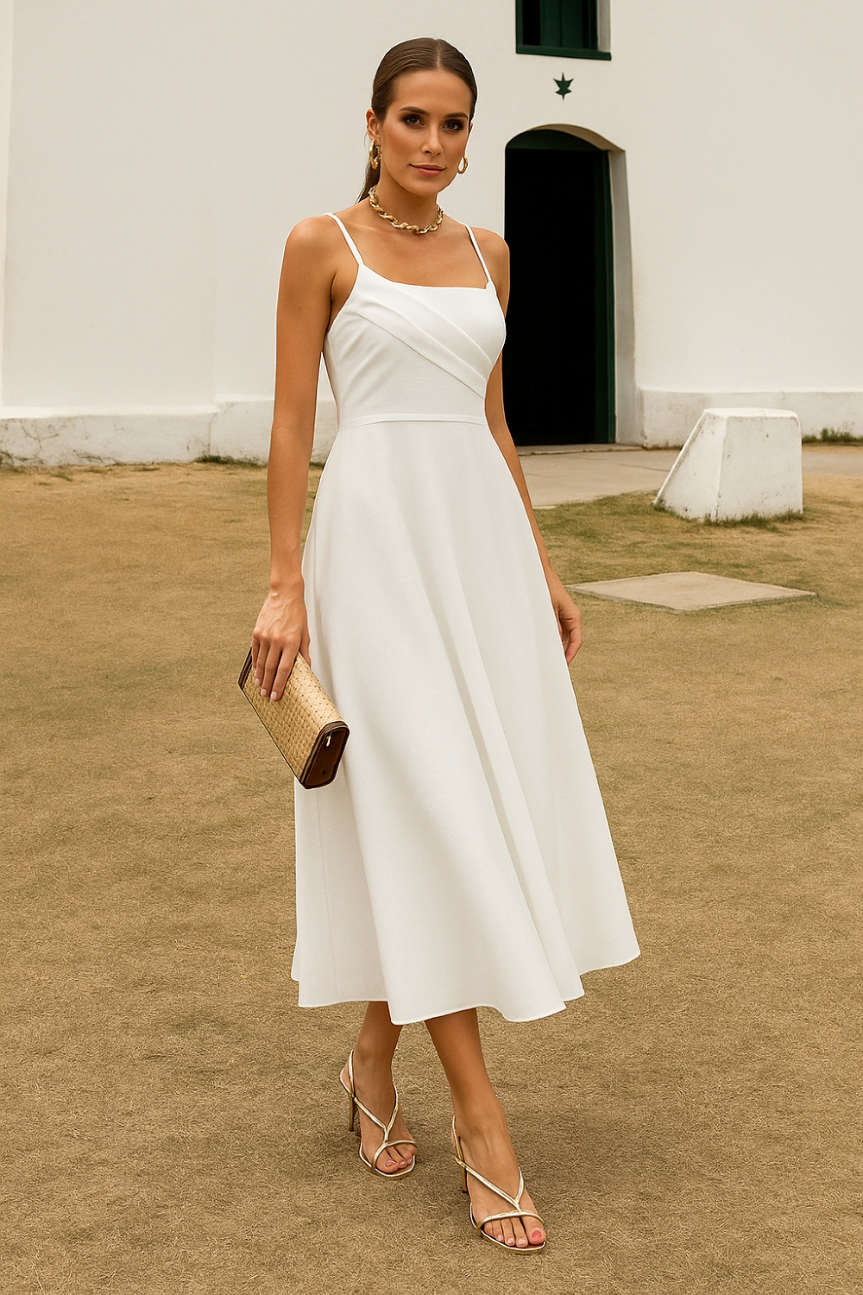 VESTIDO LONGUETE ALFAIATARIA BRANCO