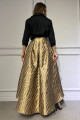 SAIA LONGA MULLET JACQUARD BEGE