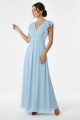 VESTIDO LONGO CHIFFON LISO