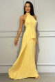 VESTIDO LONGO CHIFFON PLISSADO