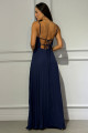 VESTIDO LONGO CHIFFON CREPE PLISSADO 