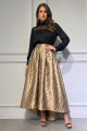 SAIA LONGA MULLET JACQUARD BEGE