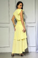 VESTIDO MULLET CHIFFON LISO 